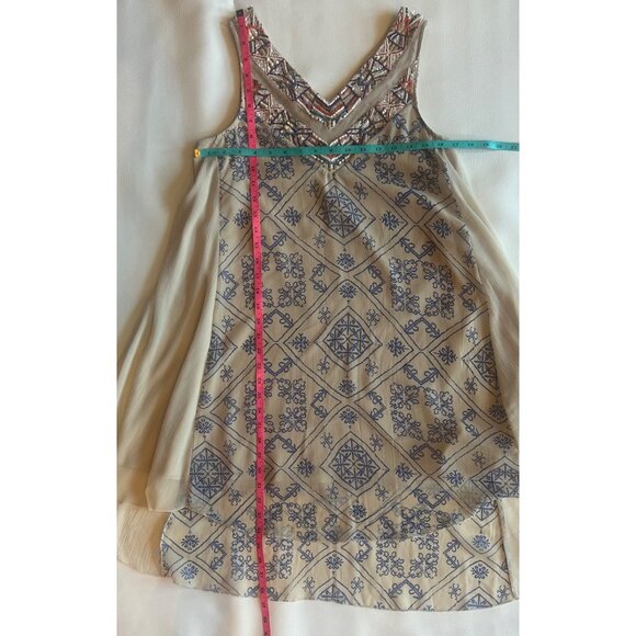 Free People Dress XS Boho Beaded Festival Southwest Print - Picture 7 of 8